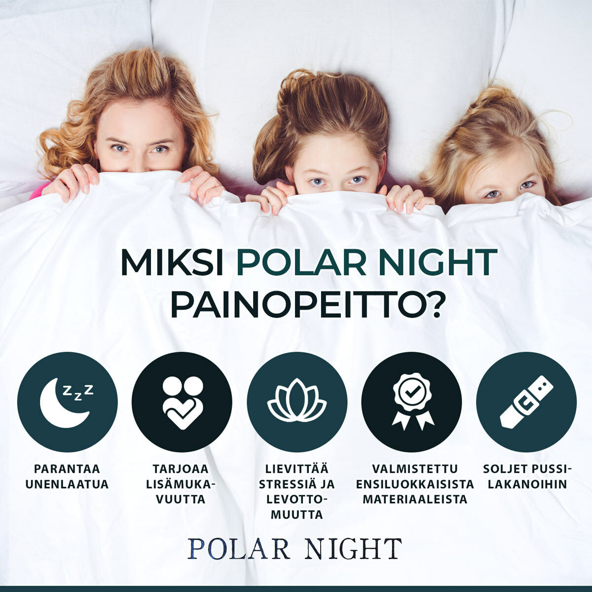 Polar Night lasten painopeitto, 100x150cm (3-5kg)