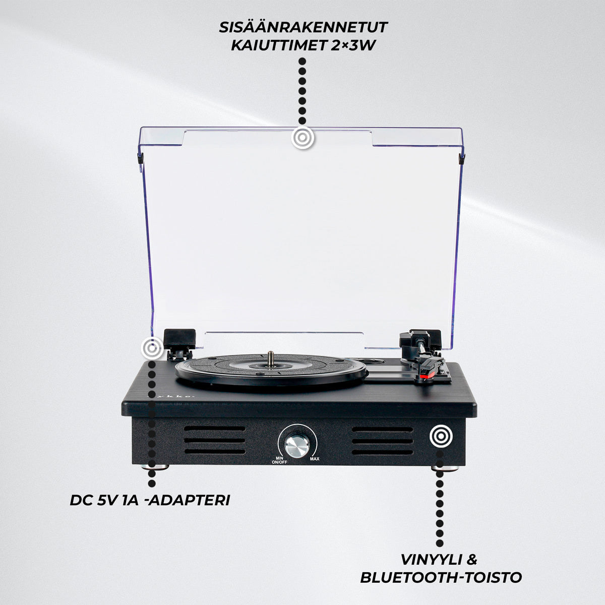 
              Lykke Vinyylisoitin Classic Bluetooth