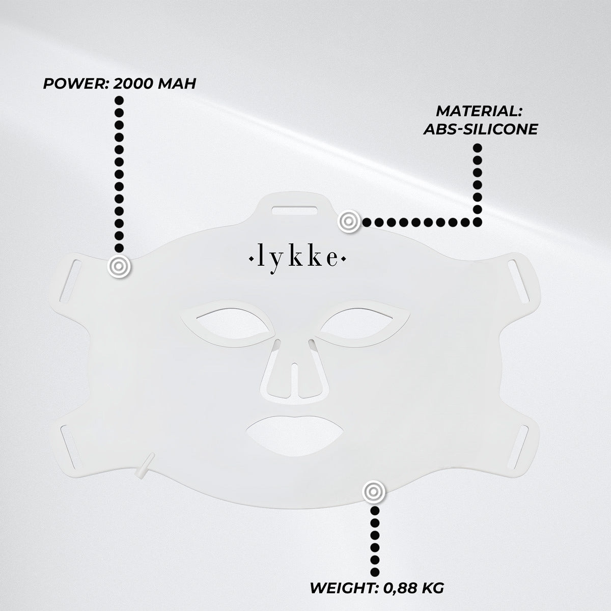 
              Masque Lykke LED Pro pour thérapie par lampe à lumière rouge