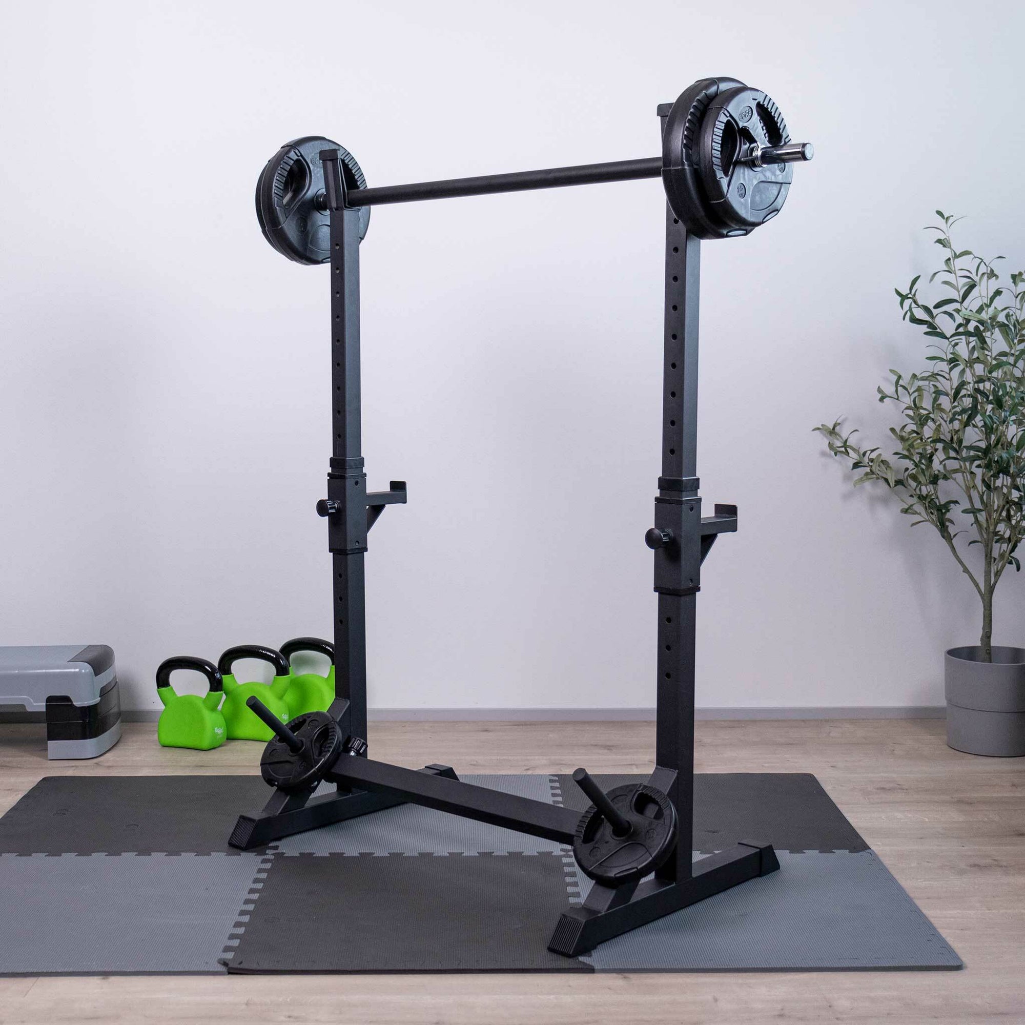 Core Half Rack Squat Rack 107X60X150 cm, noir