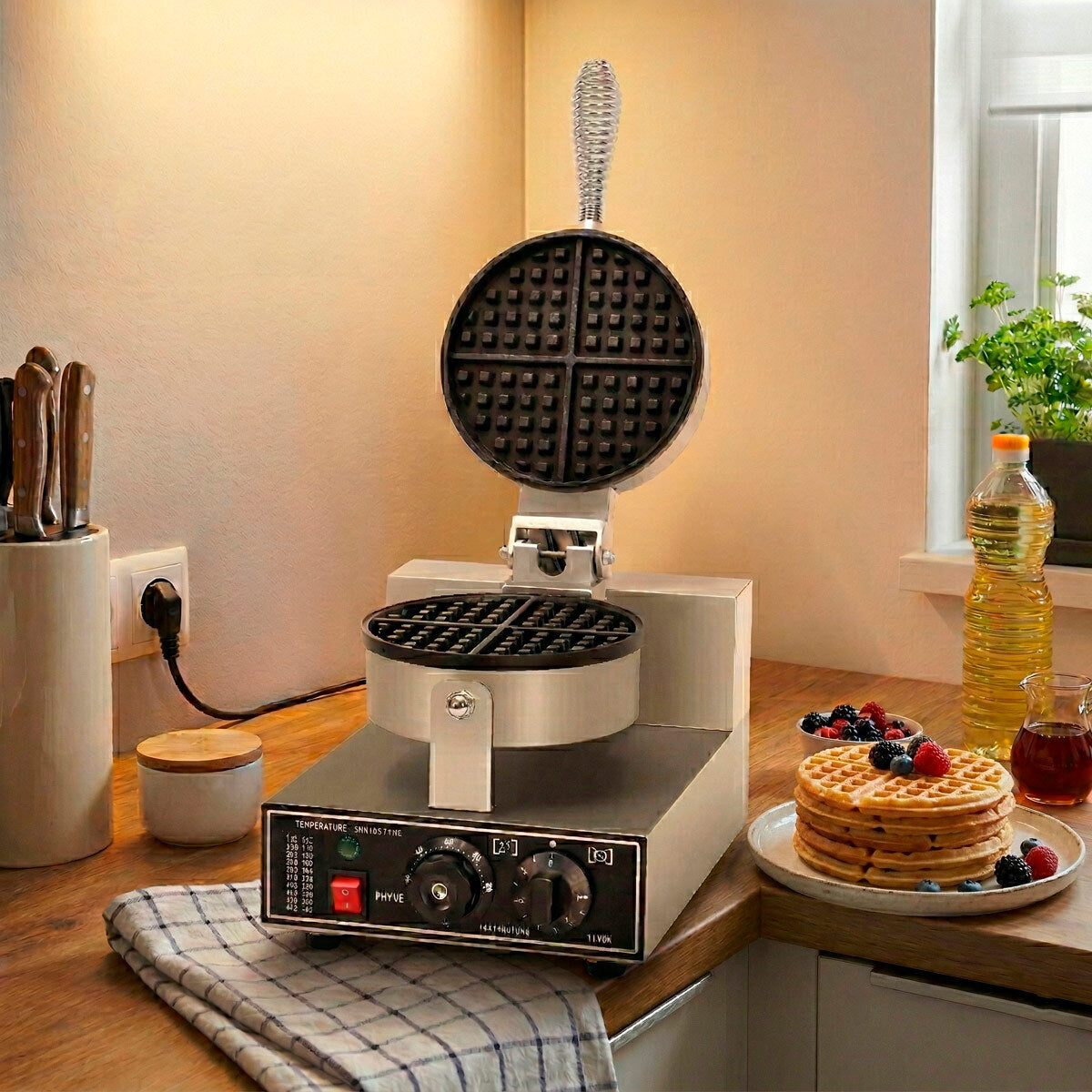 
              Lykke Wafelijzer Single, 1.2 kW