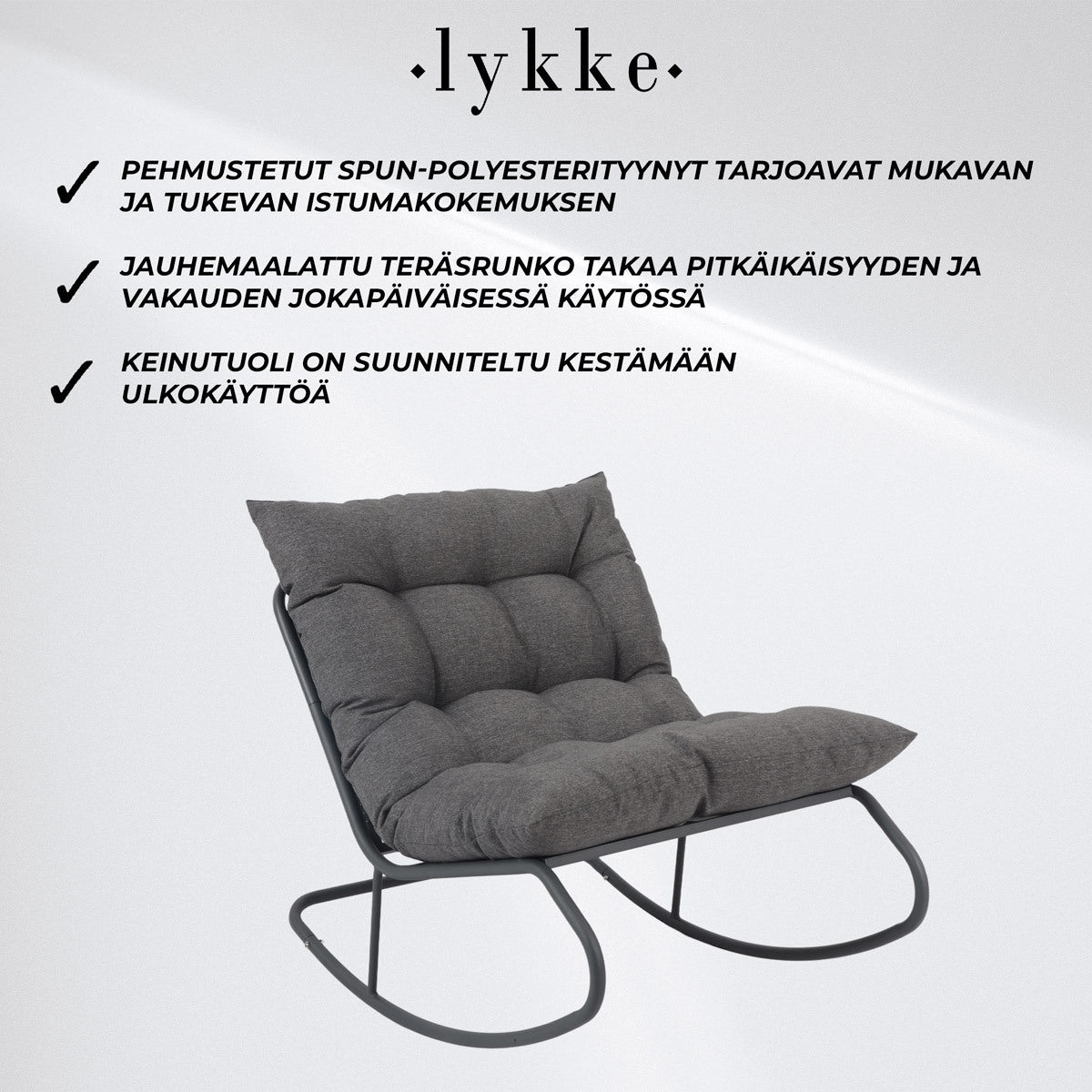 Lykke Keinutuoli Fjord, harmaa