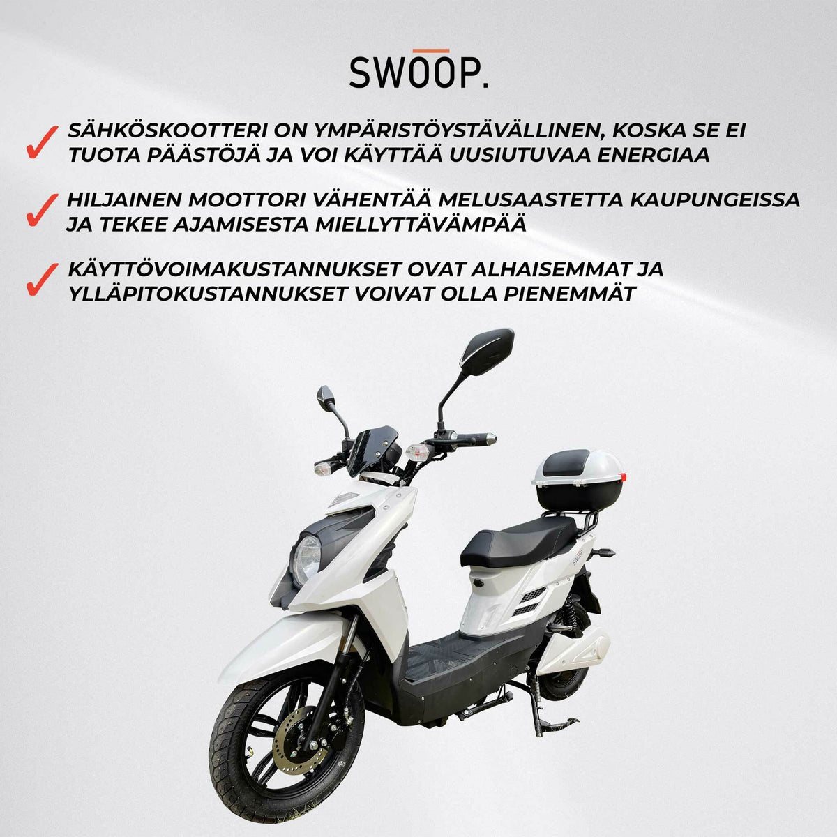 
              Swoop Sähköskootteri Elegante Valkoinen 1000W