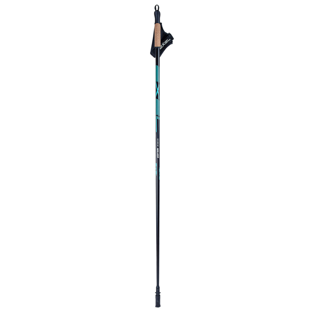 Exel Nordic Walker Nordic Walking-stok, Zwart/Cyaan