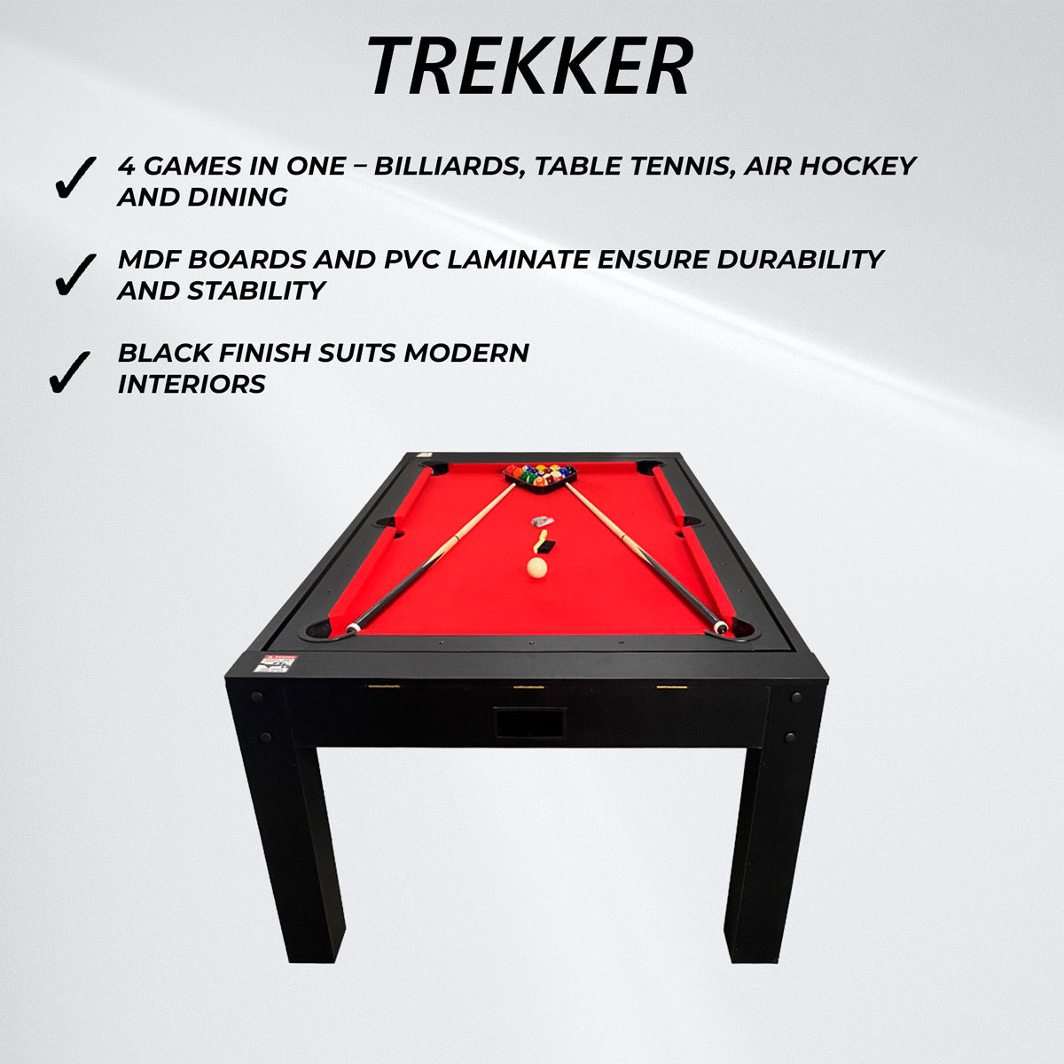 Nordcore Pool table 8` 4-IN-1