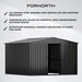 Fornorth Garden Shed 9m2, black