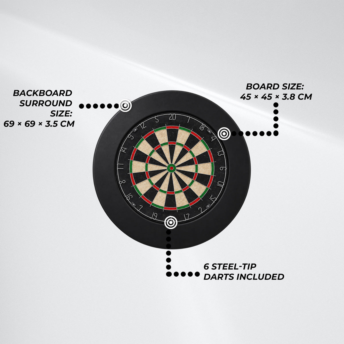 
              React Dartbord + Beschermring