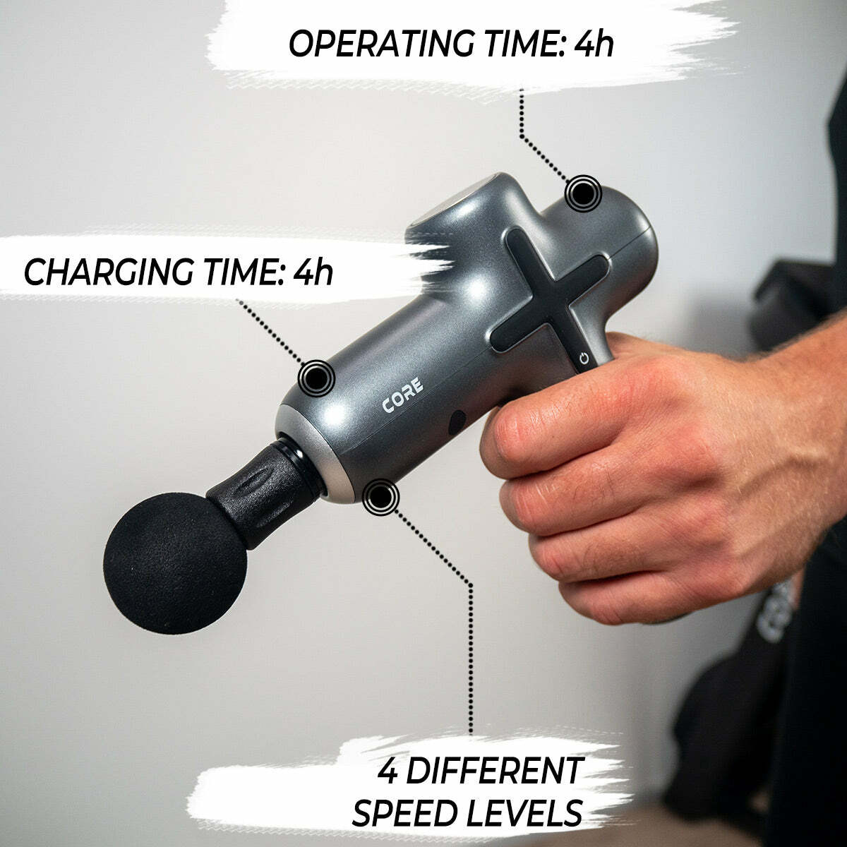 
              Core Pistolet de massage Light