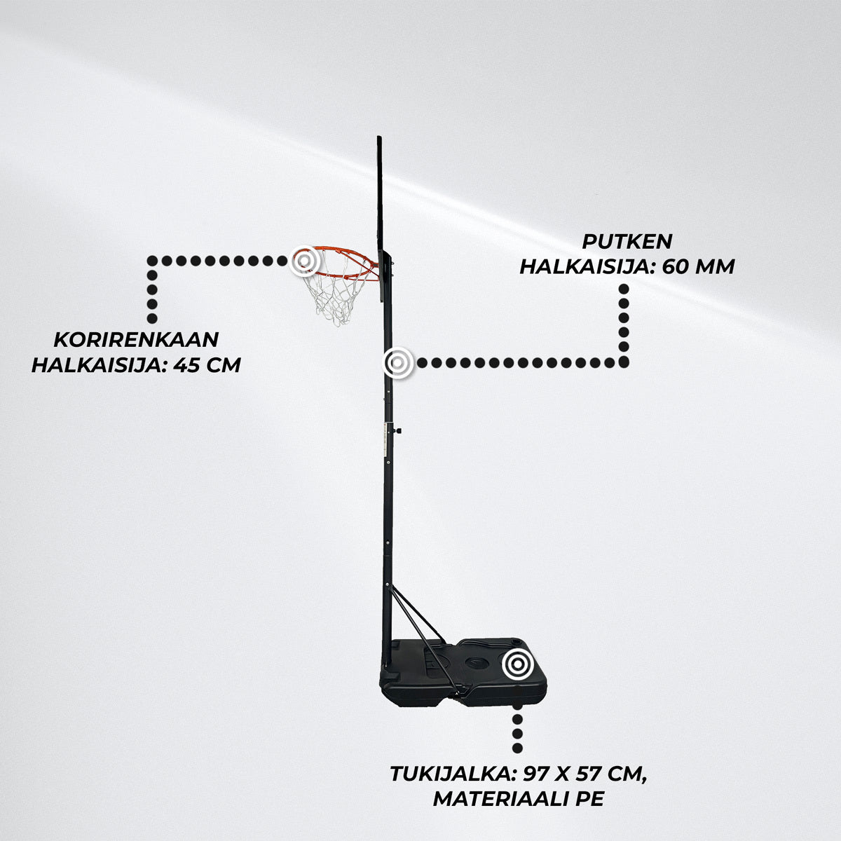 
              Nordcore Koripalloteline Finisher 1,1-3,05M