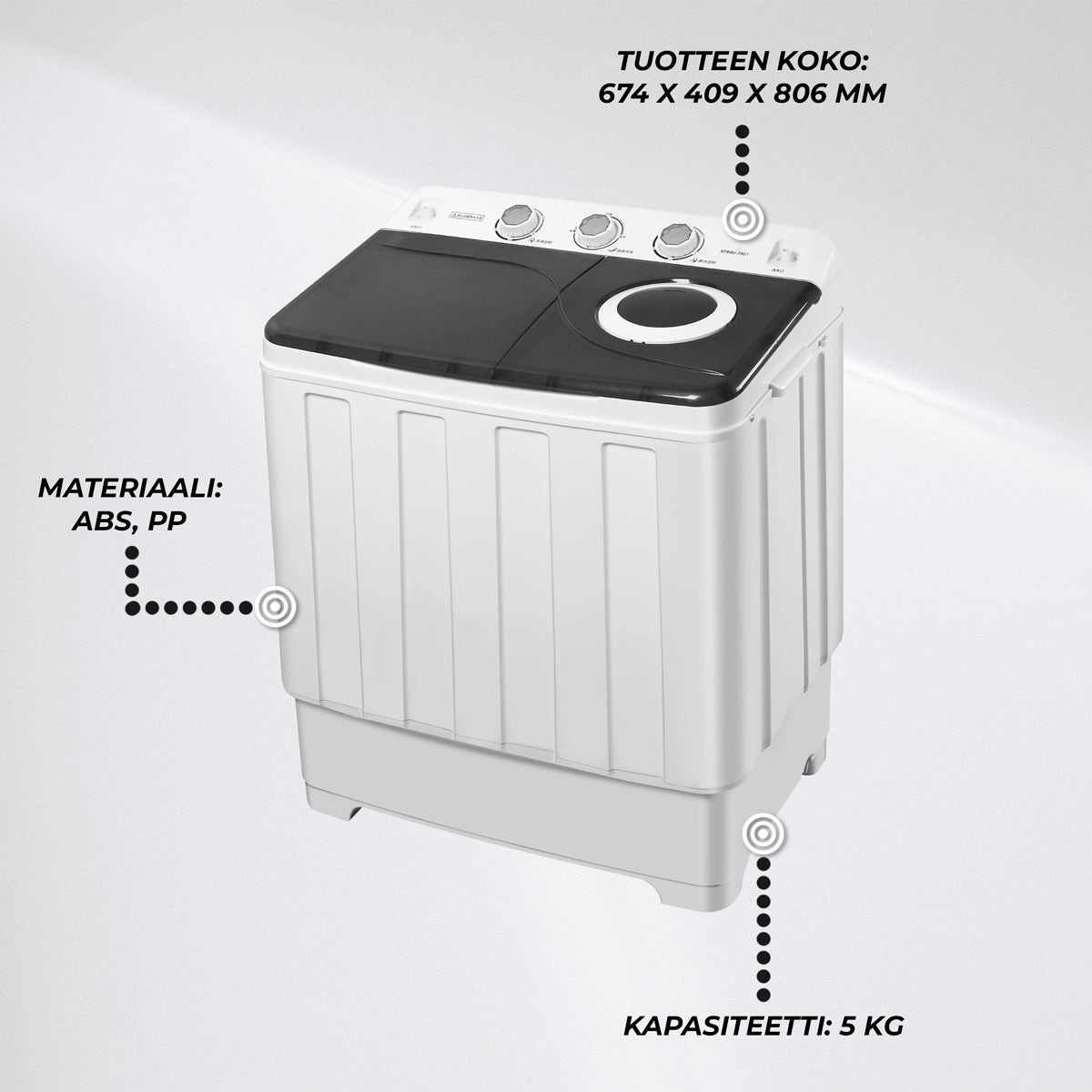 
              Lykke Pulsaattoripesukone Pro 2500