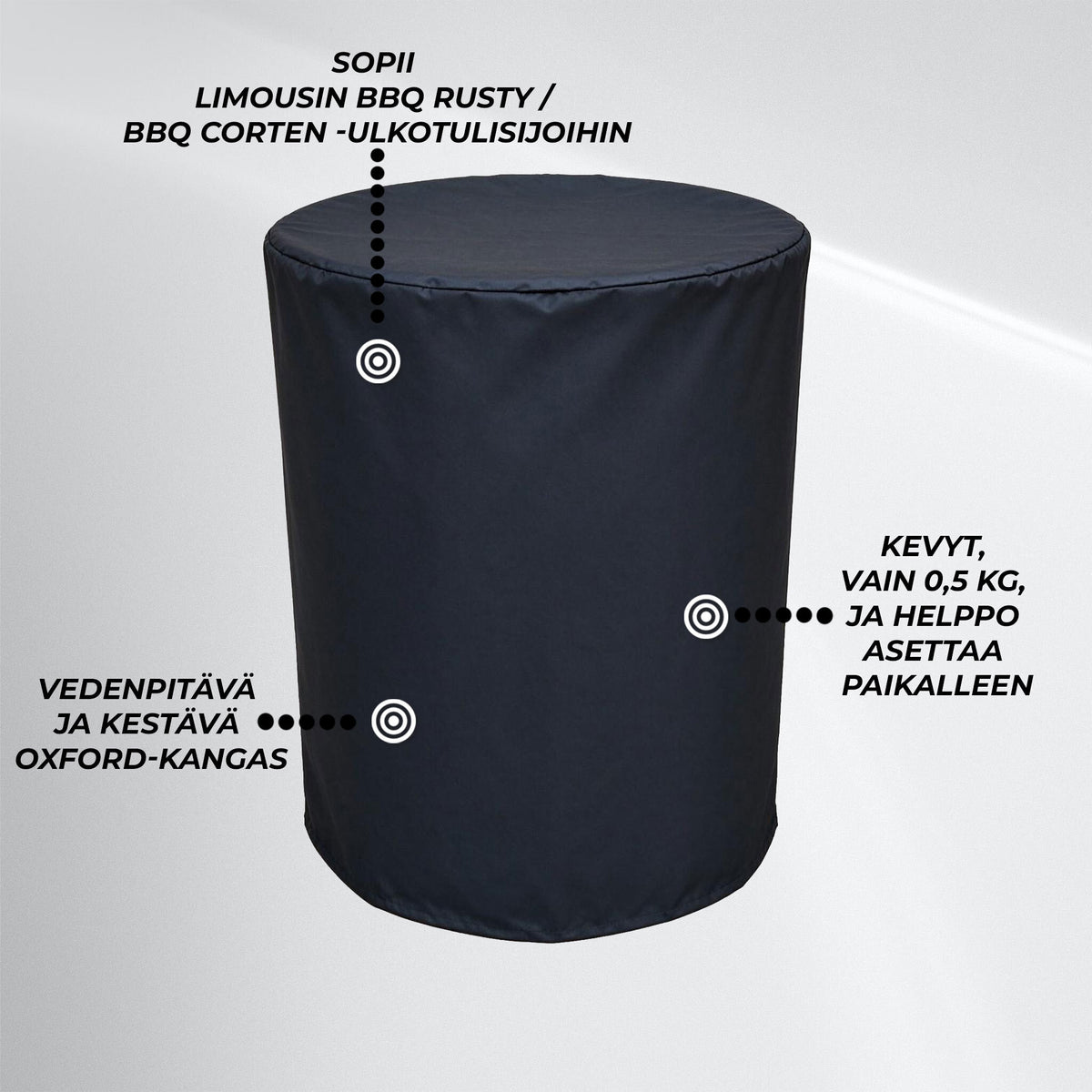 
              Limousin Funda impermeable para brasero exterior BBQ oxidado