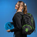 Viking Discs Rucksack Pro Zaino da disc golf, Nero/Lime