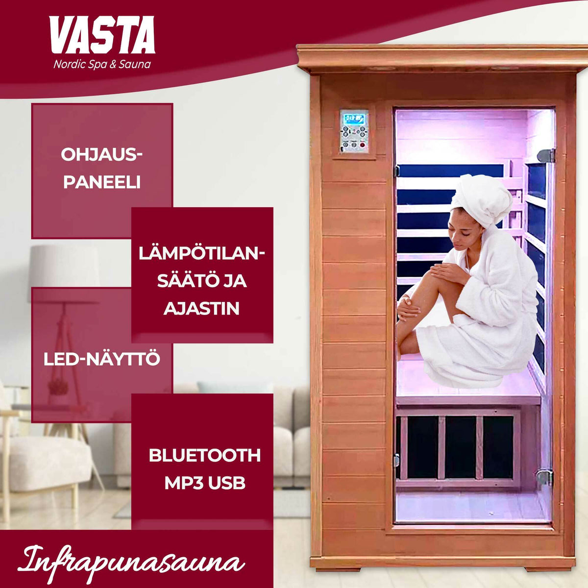 
              Vasta Infrapunasauna 1hlö