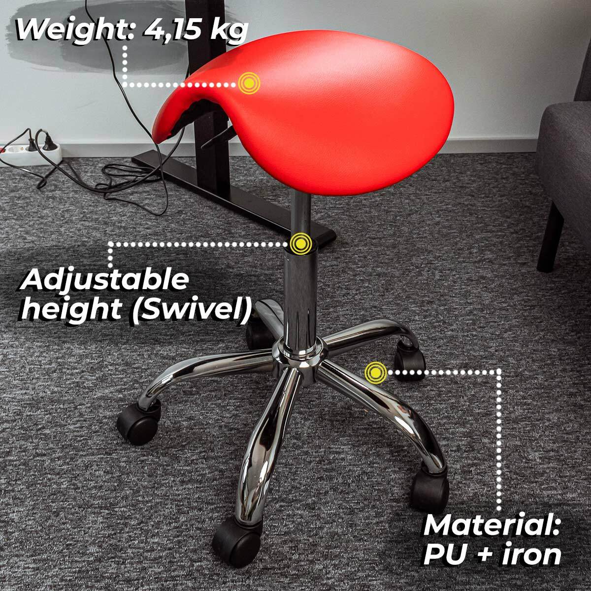 
              Lykke Tabouret Selle de Cheval Comfort, rouge