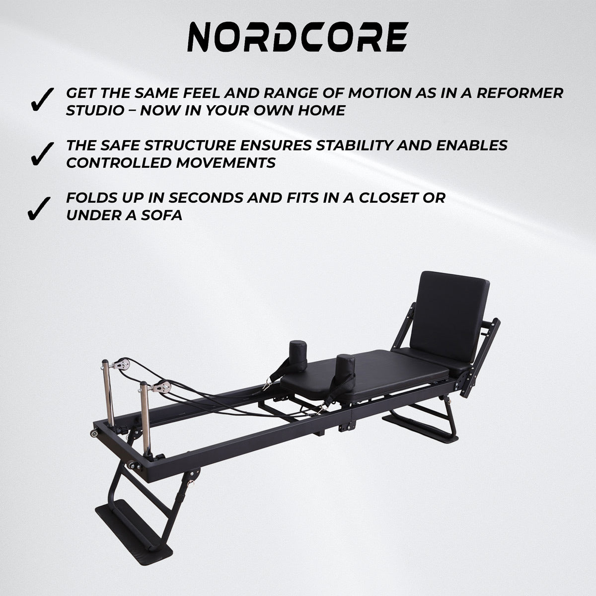 Nordcore Pilates Reformer Klappmaschine