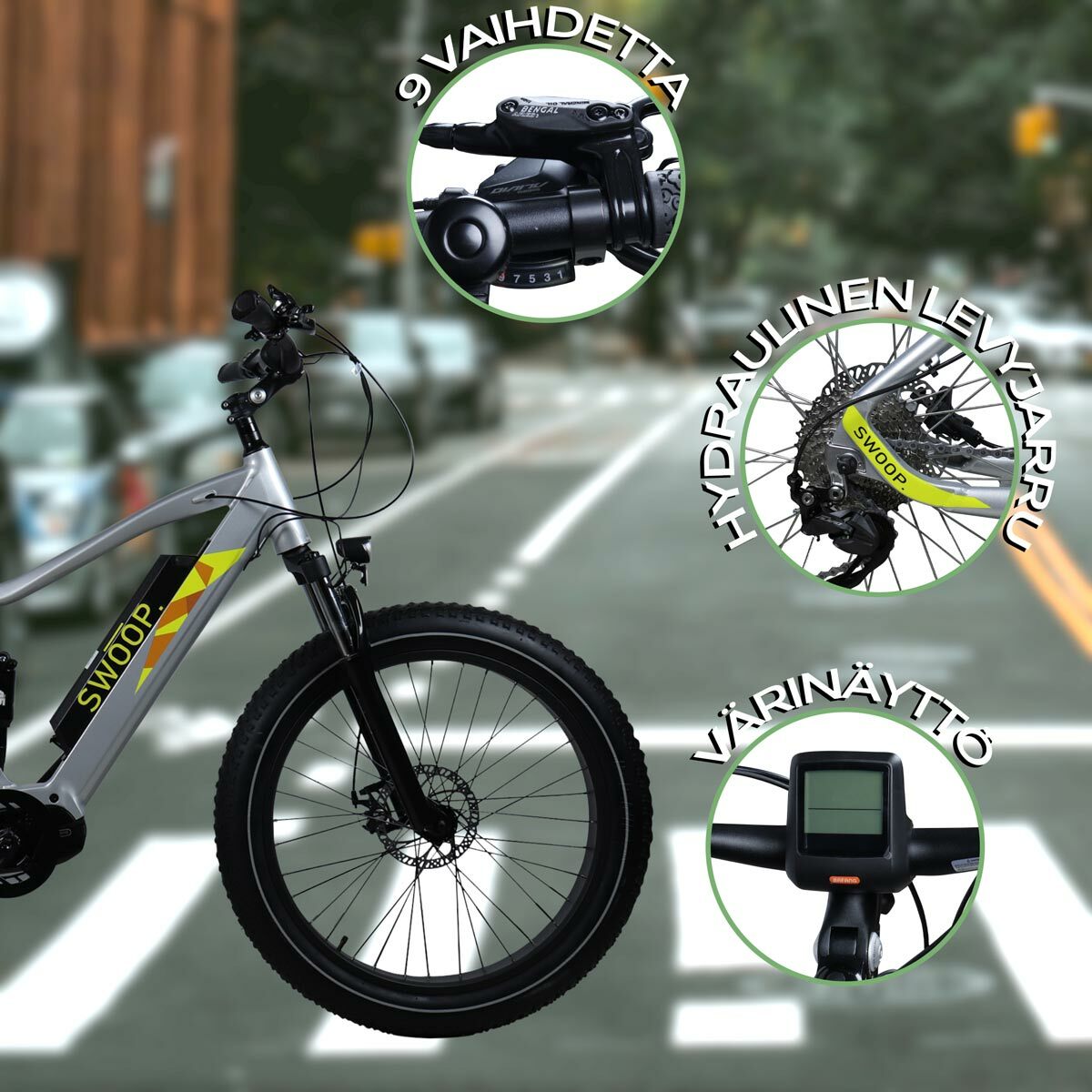 
              Swoop sähköpyörä Fatbike Pro, 26&quot;