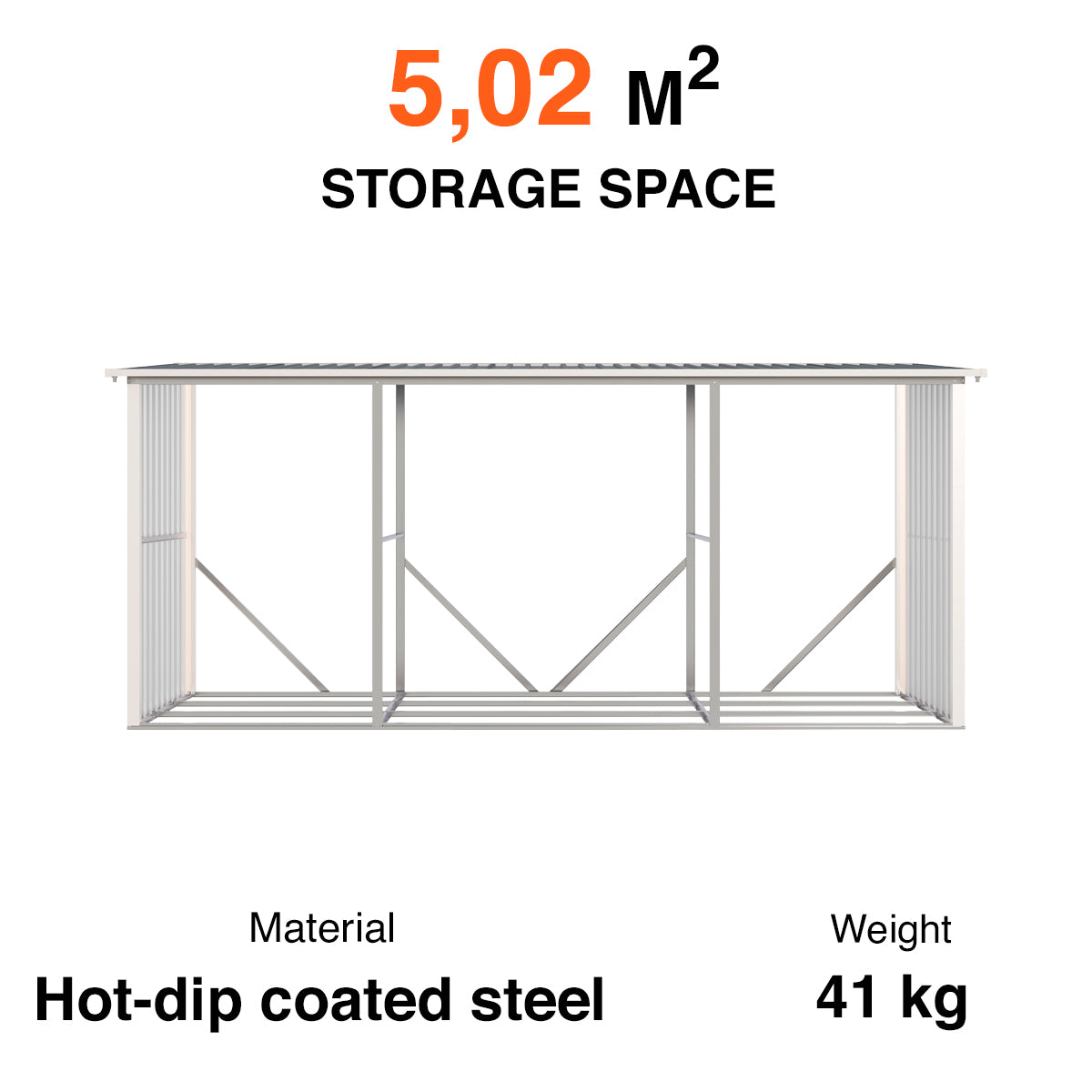 
              Fornorth Wood Storage 422x119x190cm (5.02m2)