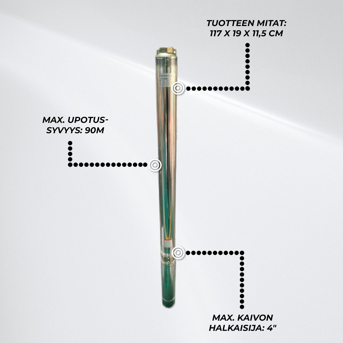 
              Fornorth Porakaivopumppu 0,75kw, 1HP