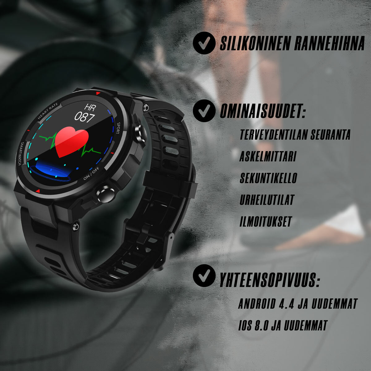 
              Kuura älykello Tactical T7