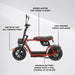Swoop Electric moped Turbo 2000W Red