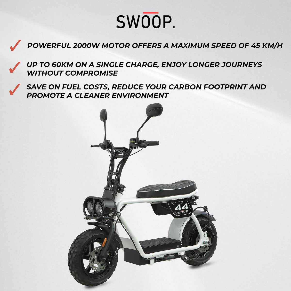 
              Swoop El-knallert Turbo 2000W Hvid