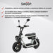 Swoop Electric moped Turbo 2000W White