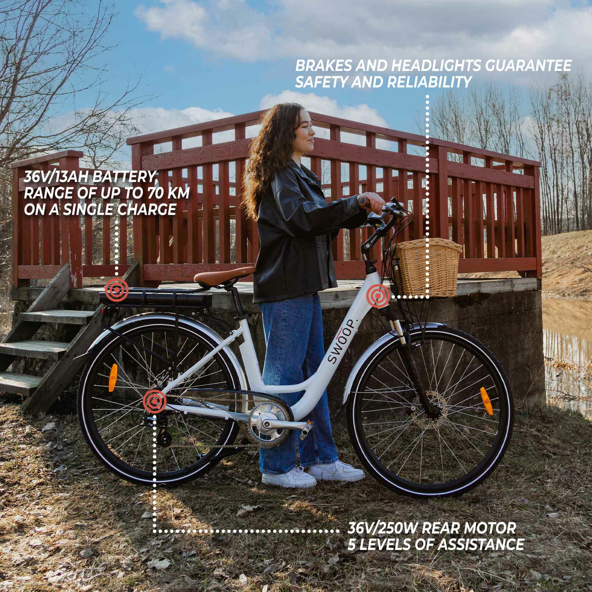 elektrofahrrad damen sale Swoop Elektrofahrrad City, Damen 28"