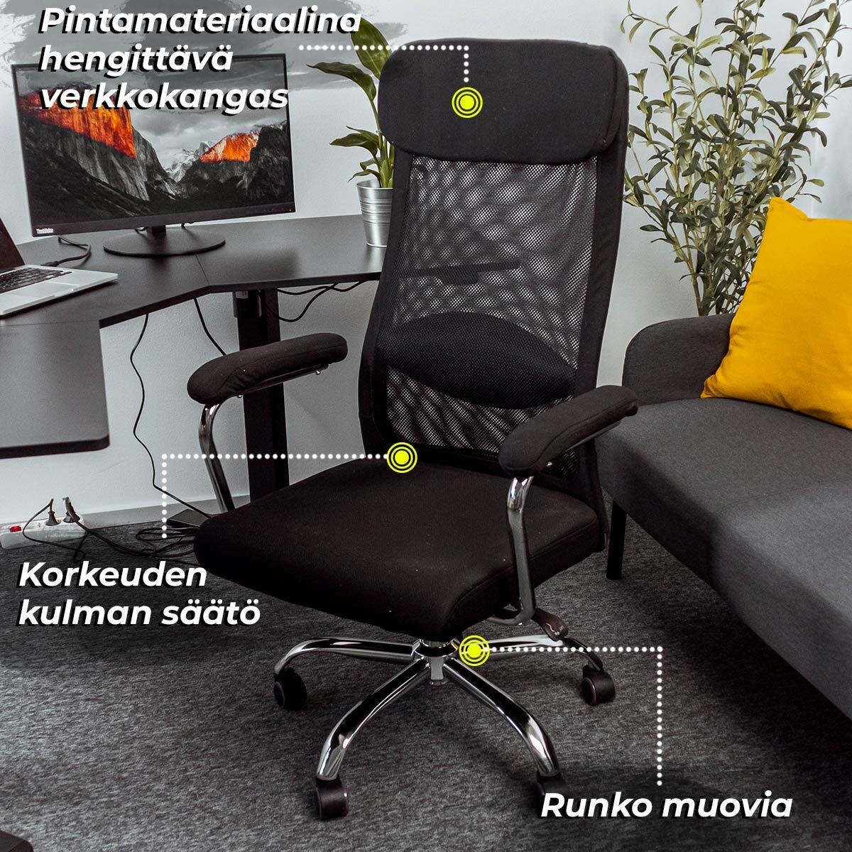 
              Lykke toimistotuoli Office, musta