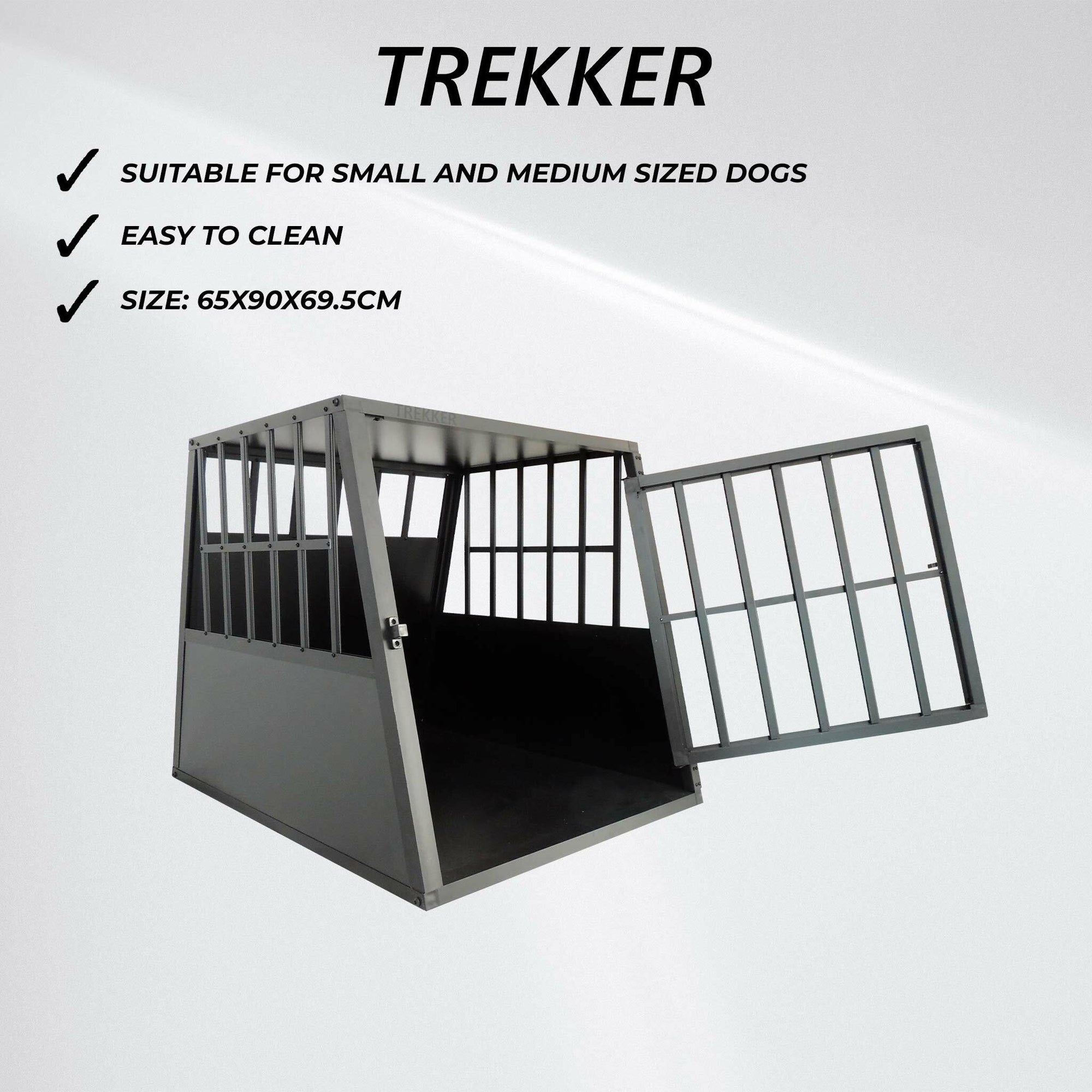 Trekker Autobench M 65x90x69.5cm, Zwart