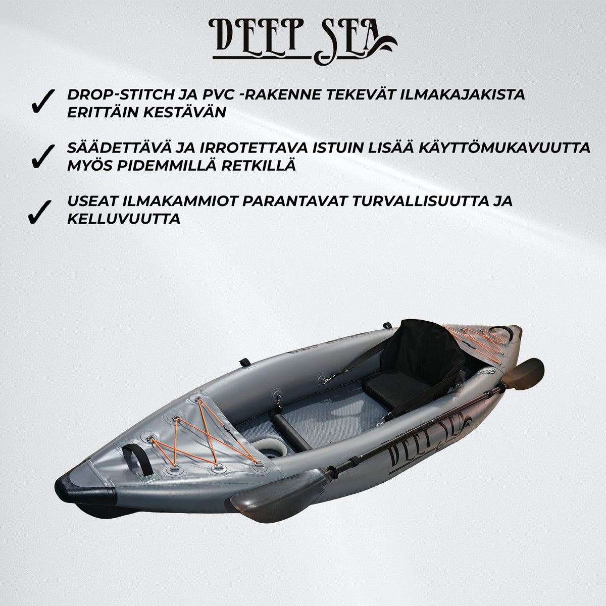 
              Deep Sea Ilmatäytteinen Kajakki Premium DS Single 300cm