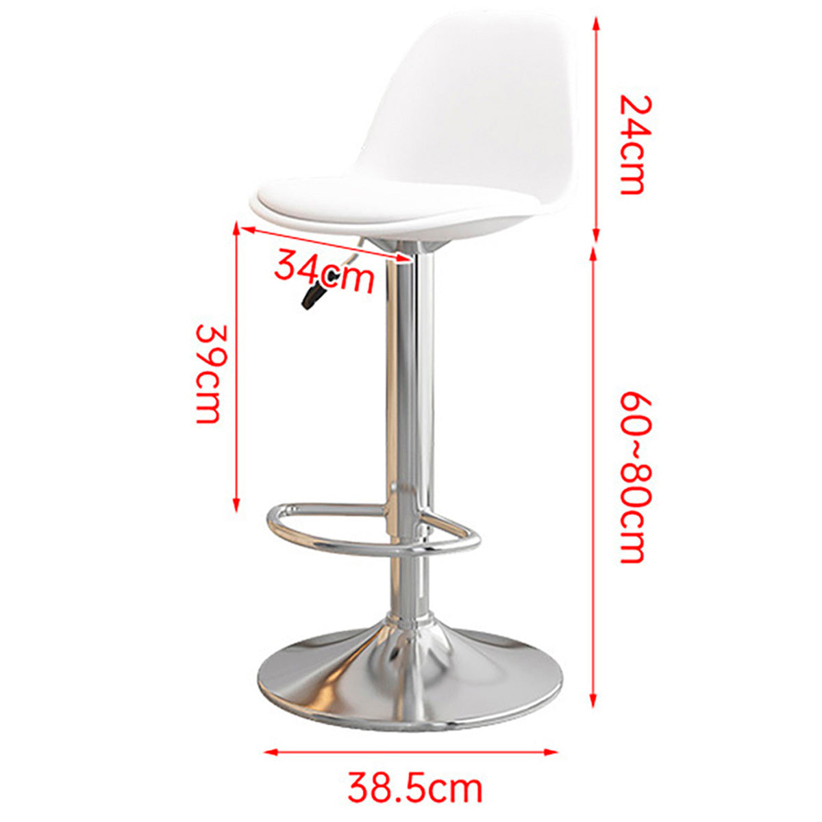 
              Lykke Taburete de Bar Comfort White