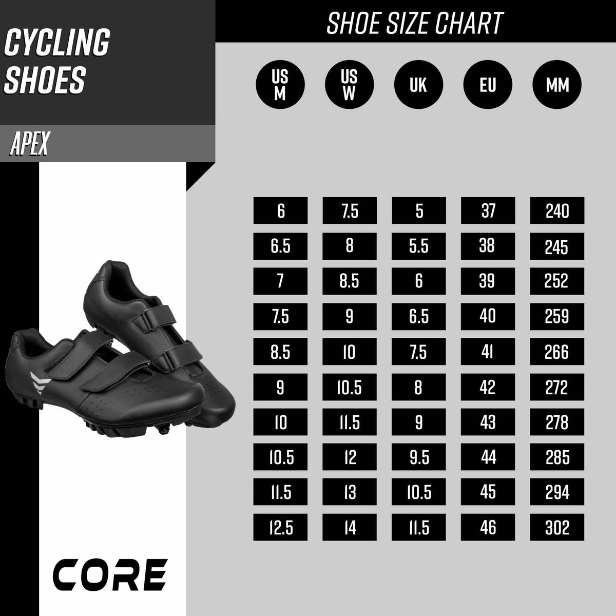 
              Core Cykelsko MTB Apex