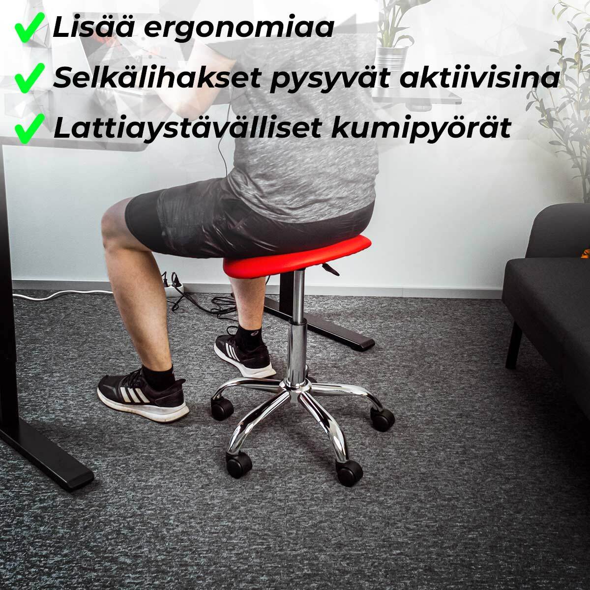 
              Lykke Satulatuoli Comfort, punainen