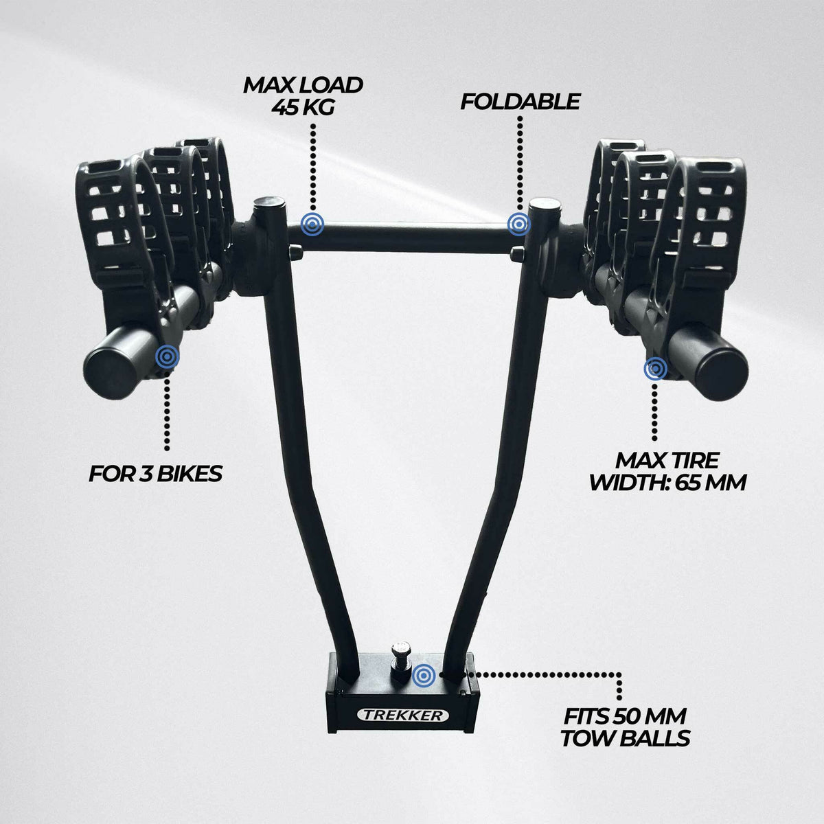 
              Trekker Cykelholder til bil, 3 cykler P300