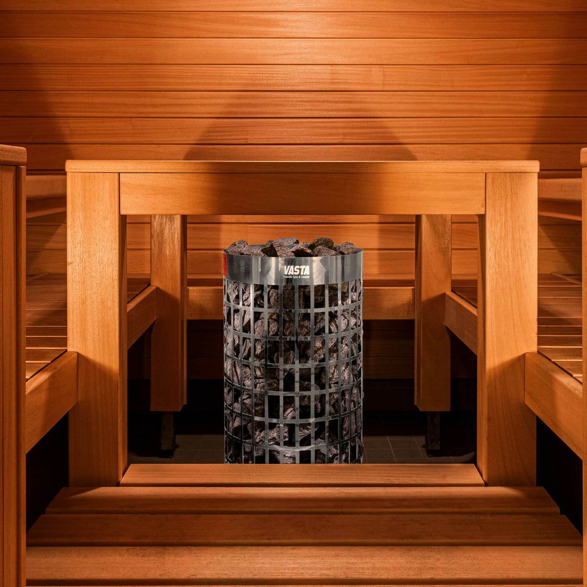 
              Vasta Calefactor eléctrico para sauna Ignite 6kw, control fijo, 5-8m3, acero
