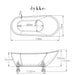 Lykke Bathtub Nordic Deluxe 1700x750x730mm, white