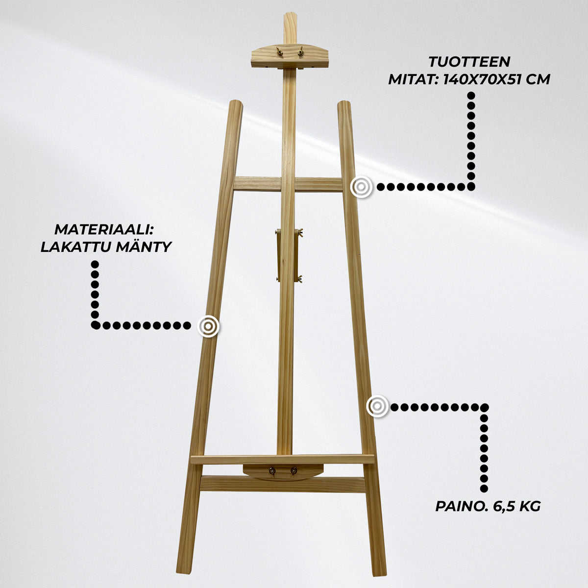 
              Lykke Maalausteline 140x51x70 cm
