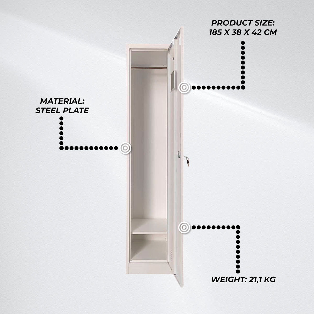 
              Fornorth Taquilla para Vestuario D100