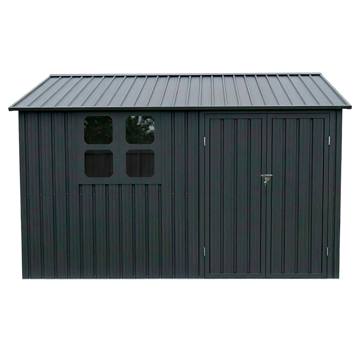 
              Fornorth Redskabsskur med Vindue 313x260x205cm, Antracit