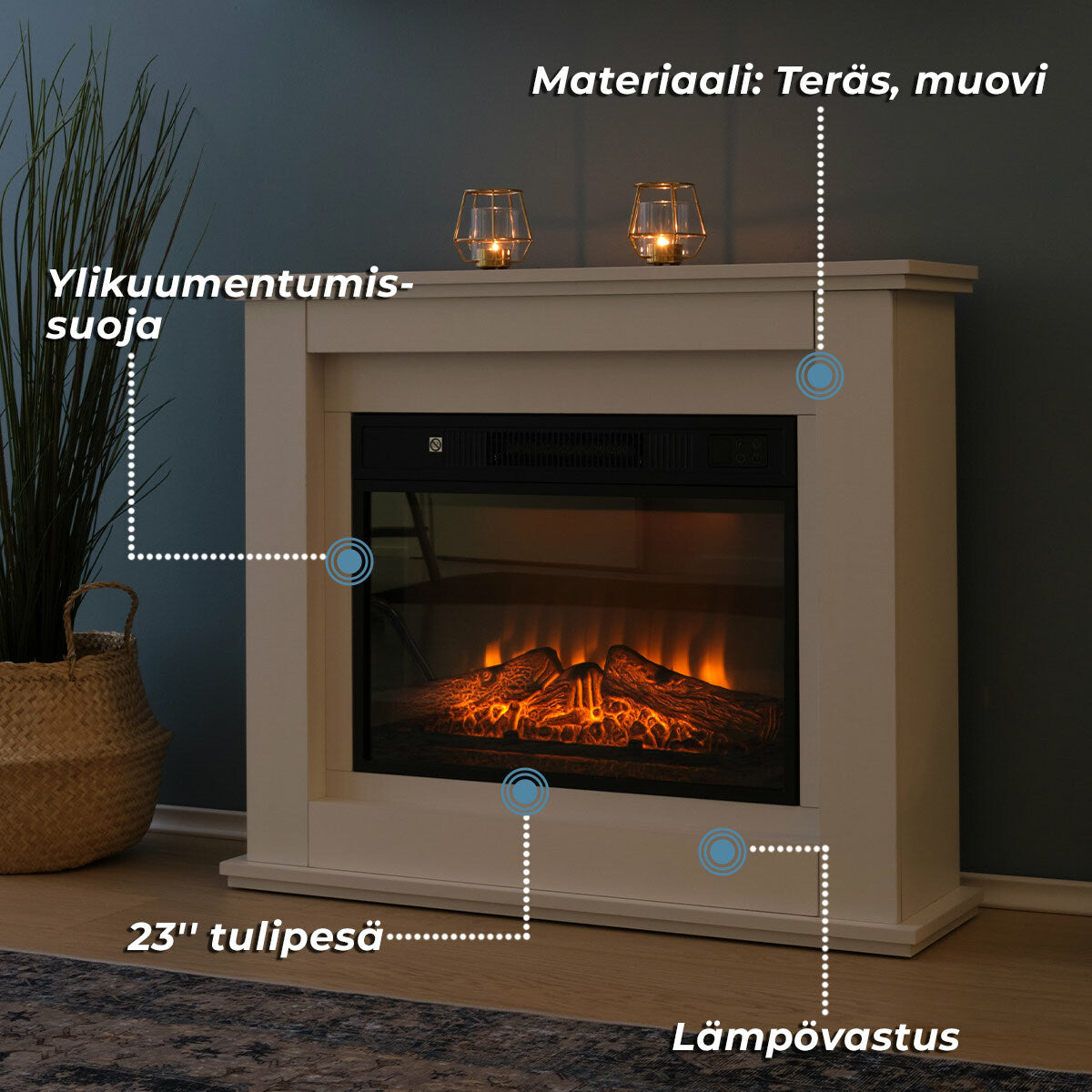 
              Lykke Sähkötakka L, 2000W, Valkoinen