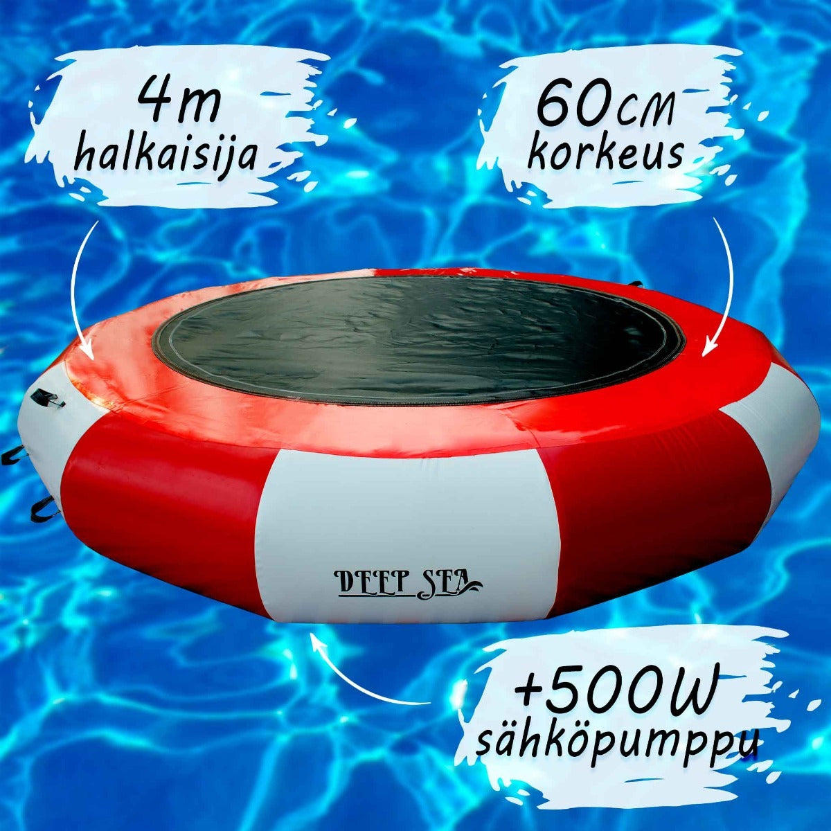 
              Deep Sea Vesitrampoliini 4m