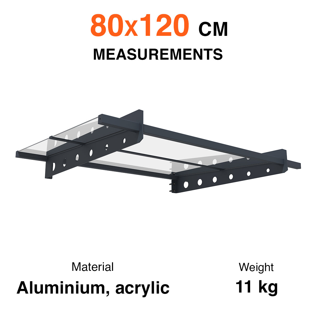 
              Fornorth Door Awning Modern 120x80cm