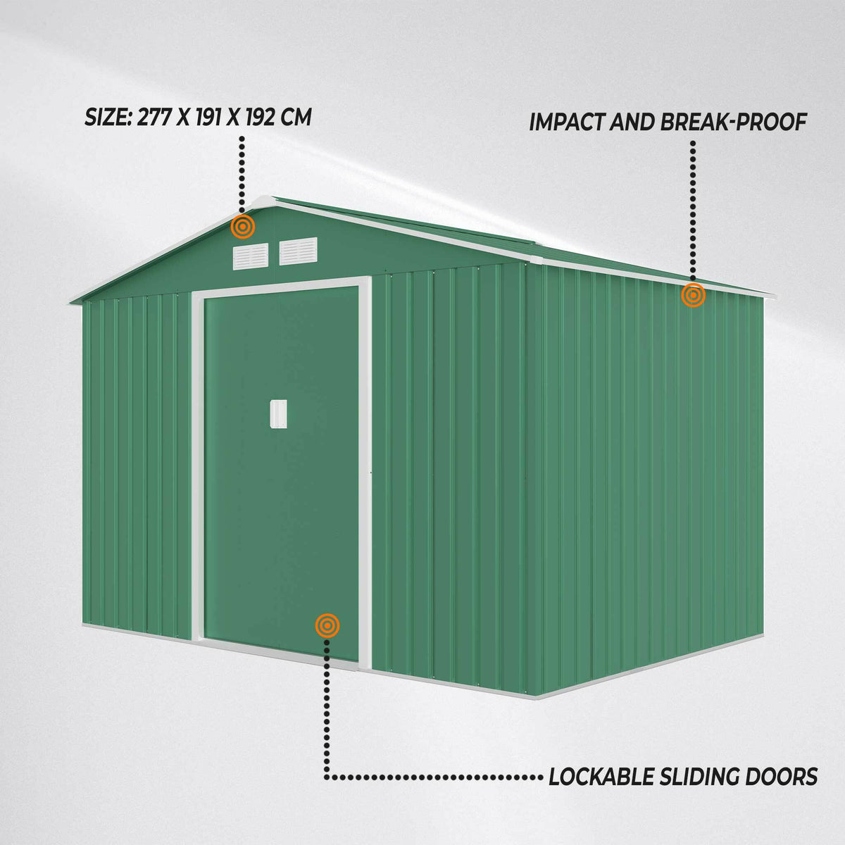 
              Fornorth Casetta da Giardino, 5.29m2, Verde