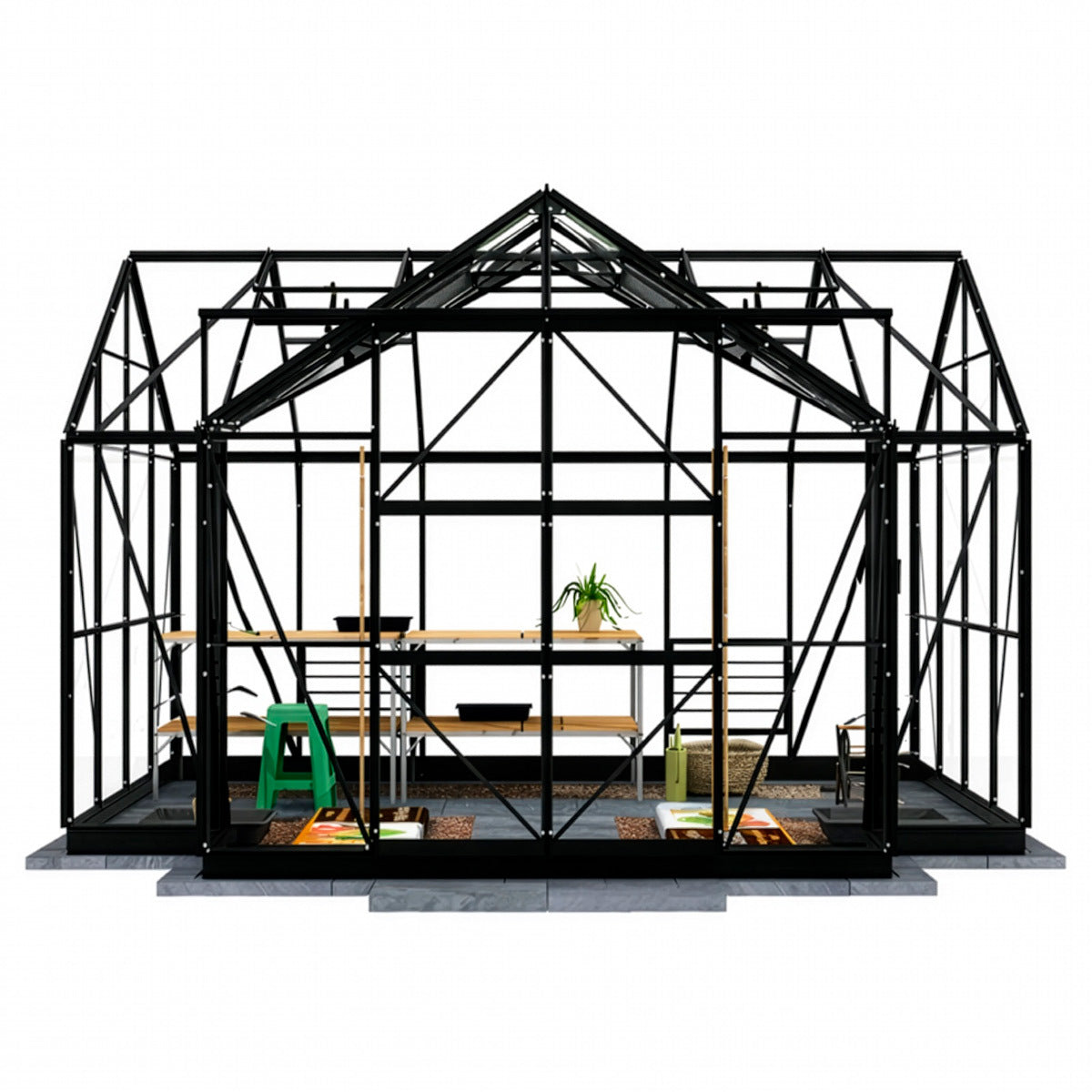 
              Lykke Tuinkas T-vormig Zwart 10.2 m2