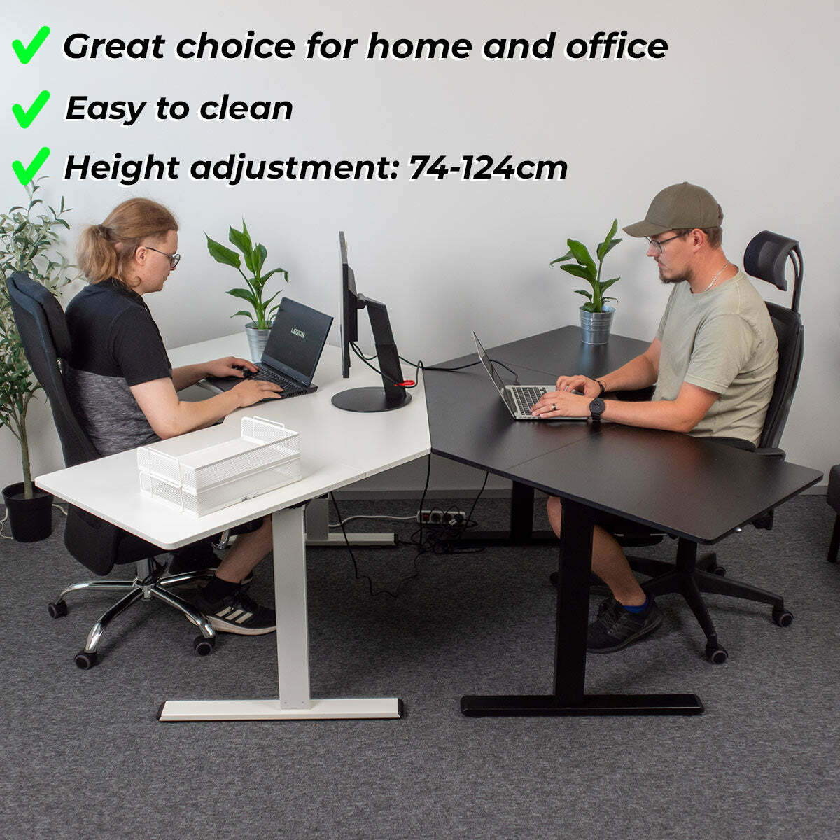 
              Lykke Corner Electric Standing Desk M100 White