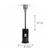 Fornorth Fungo Riscaldante Stand Patio 13kW alimentato a gas, nero