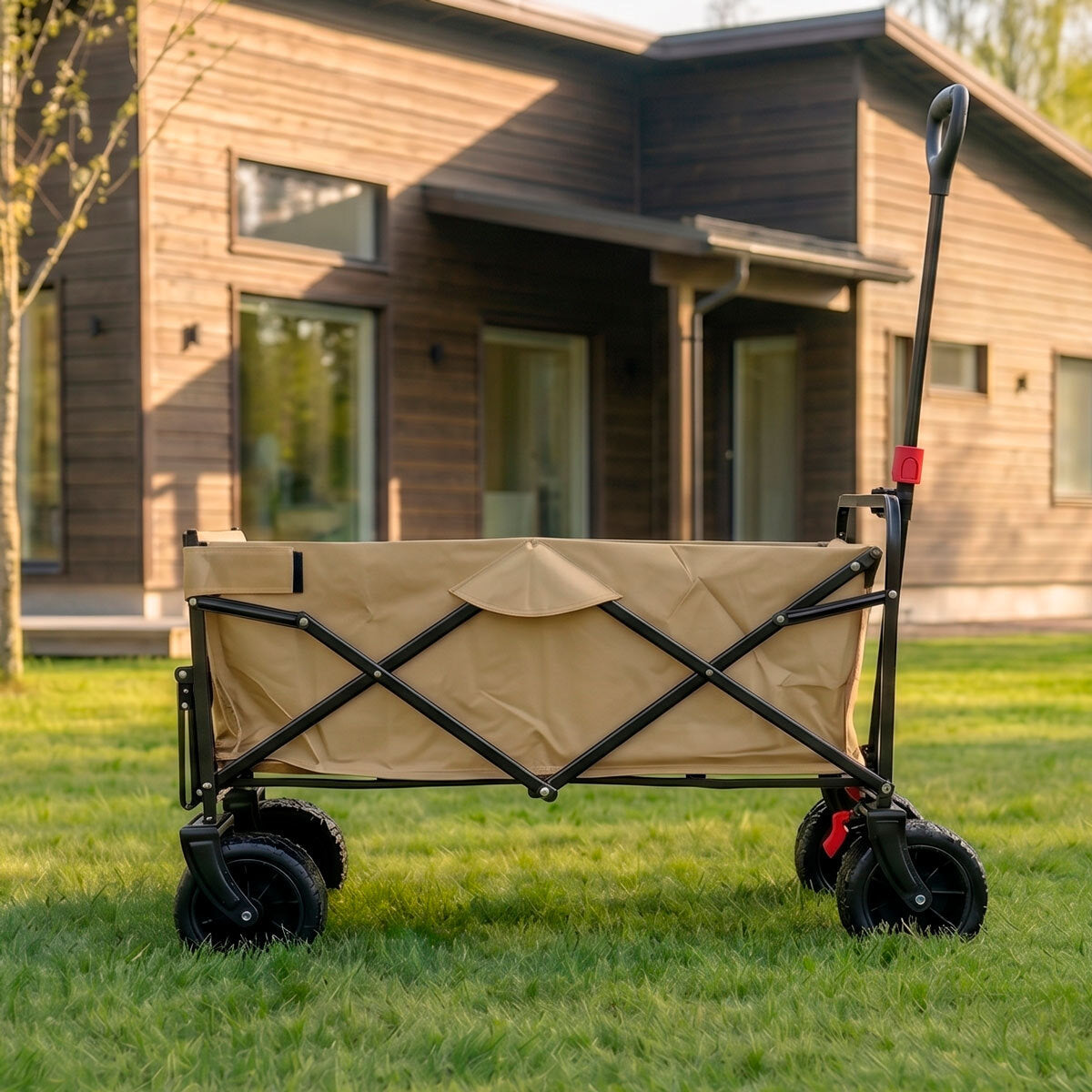 
              Fornorth Garden Wagon 115x61x105cm 100kg, beige