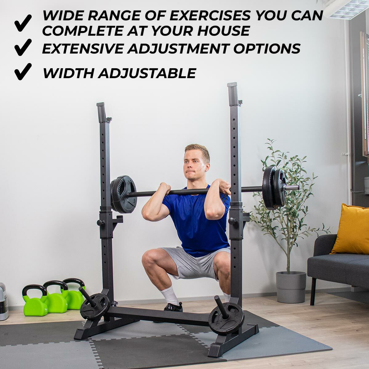 
              Nordcore Half Rack Squat Rack Core 107X60X150 cm, nero