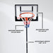 Prosport Basketballkorb Kids 1.1-2.1m