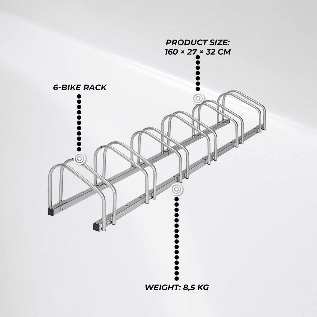 
              Fornorth Bike Rack, 6-Place